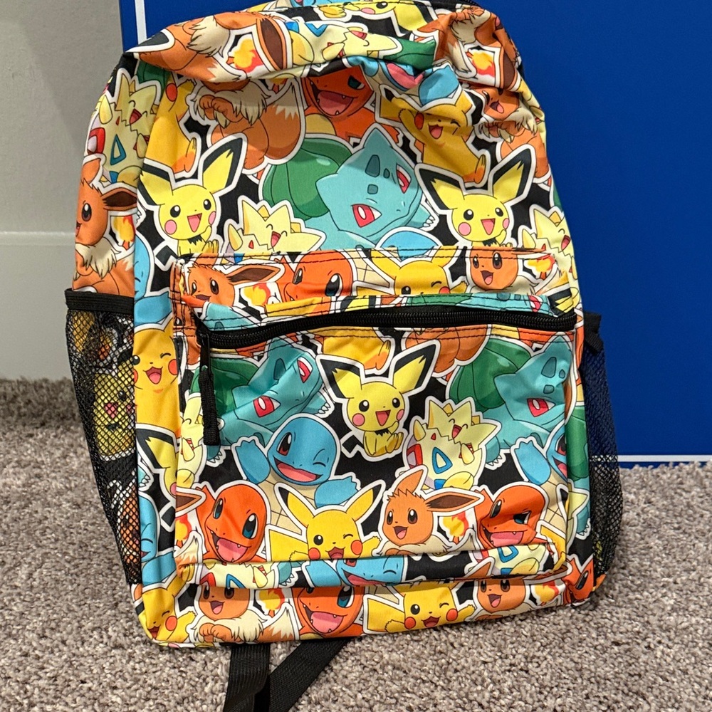 Colorful Pokémon Character Backpack